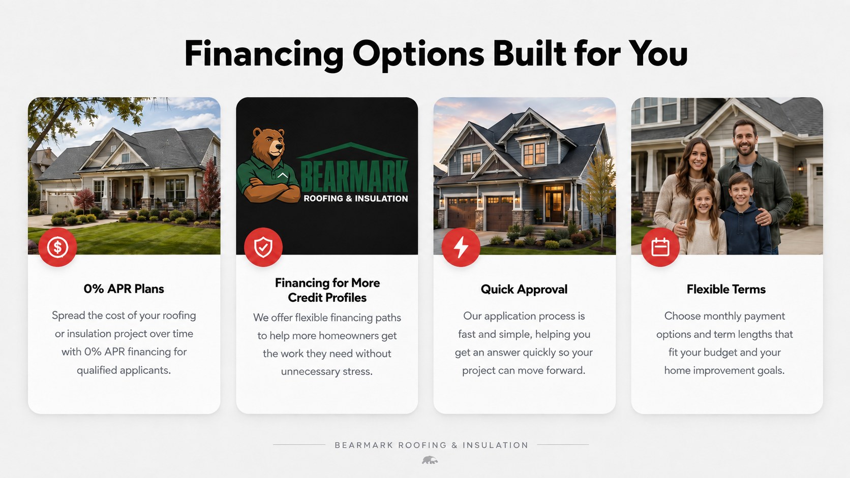 Financing Options Built for You: 0% APR plans, financing for more credit profiles, quick approval, and flexible terms