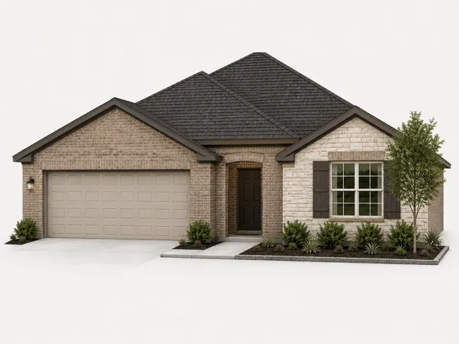 Home with an asphalt shingle roof