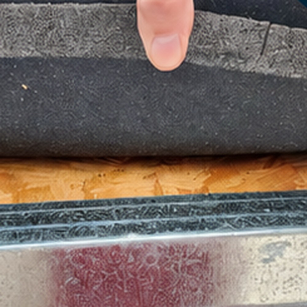 Close-up of a starter shingle strip installed along a roof edge